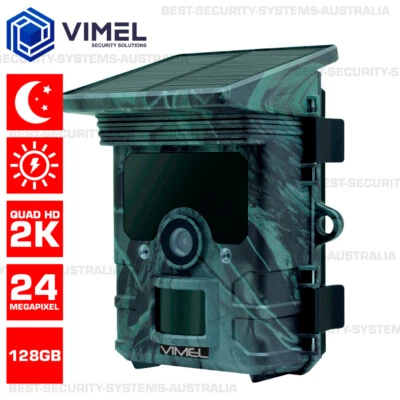 Trail Camera Wildlife Game Bush 128GB Solar Panel Infrared Night Vision Outdoor