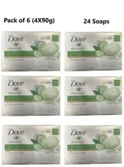 6x DOVE Refreshing Beauty Cream Bar 4 X 90g (24 Soaps)