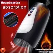 Sucking Male Masturbator Aircraft Auto Heating Oral Blowjob Stroker Cup Sex Toy