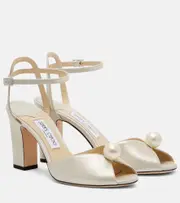 [Jimmy Choo] Jimmy Choo Sacaria 85 leather sandals AU 7.5 white