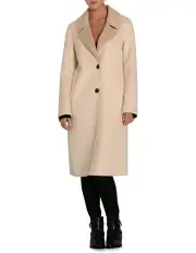 [Belle & Bloom] Lexington Two-Tone Wool Blend Coat in Beige