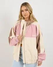 [Roxy] Roxy Women's Strike A Cord Hooded Jacket in Parchment Natural Size 2XL 2XL Parchment Natural