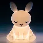 ~❤️BUNNY NIGHT LIGHT Rabbit Rechargeable USB Soft glow Cool touch lamp LED~❤️