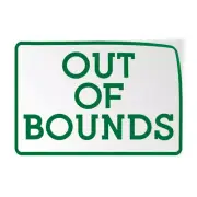 Horizontal Vinyl Stickers Out of Bounds Activity Sign Golf Sign Recreation Signs