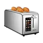 Mecity 4 Slice Toaster Touch Screen 1.5" Long Slot, Stainless Steel Smart Bre...