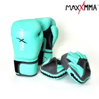在飛比找momo購物網優惠-【MaxxMMA】經典款拳擊手套手靶組合-薄荷綠