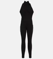 [Alaia] Alaïa Halterneck crêpe jumpsuit AU 16 black