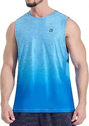 EZRUN Men's Tank Tops Quick Dry Workout Sleeveless Shirts Summer Gym Running Athletic Muscle Shirts