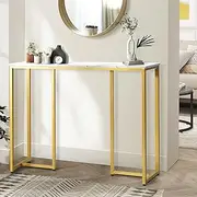 Oikiture Console Table Hallway Table with Metal Frame for Hallway