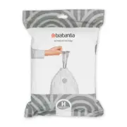 Brabantia Waste Bin Liners Bags Thick Plastic Trash Bags Code H (50-60L) 40 Bags