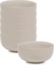 salt&pepper Hue Rice Bowls - Set of 6 - Stone - Rice Bowls