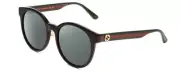 GUCCI GG0416SK Ladies Round Polarized Sunglasses Black Red Green 55 mm 4 OPTIONS