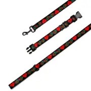 Custom Made Heartfelt Paws Pet Leash and Dog Collar Set