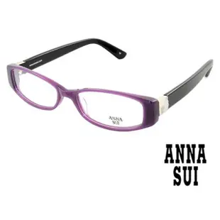 【ANNA SUI 安娜蘇】Anna Sui 安娜蘇 經典紫色花園造型眼鏡 紫色(AS501713)