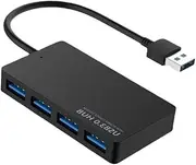 Multi USB 3.0 Hub 4 Port High-Speed Slim Compact Expansion Smart Splitter OZ, Smart Connectivity, 3.0" x 1.7" x 0.5", Compatible with Windows and Mac OS