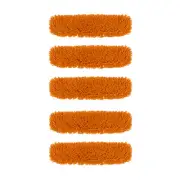 SOGA 5X 60cmx12cm Orange Microfiber Flat Mop Floor Rotating Cleaning Dust Pads