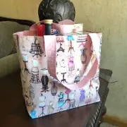 Pink Dress Forms Go-Green Grocery Tote reusable tote handmade