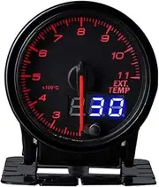TYZYAGPGNL 2'' 52mm Car Meter Turbo Boost PSI/BAR Water Temp Oil Press Oil Temp Tachometer Voltage Exhaust Gas Temperature Gauge 12V Automotive Voltage Boost Meter(EGT)