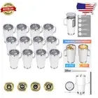12 Pack 20 oz Stainless Steel Tumblers with Handle & Straw – Insulated Travel...