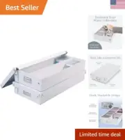 Cassette Tape Storage Box - Durable 2 Pack - Holds 50 Cases - Easy Organization