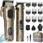 Hair Clippers for Men Professional, Cordless Hair Clippers for Hair Cutting, Mens Clippers and Trimmers Set, Electric Hair Trimmer for Men with Package Box