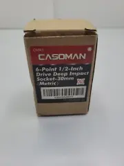 CASOMAN 6-Point 1/2-Inch Drive Deep Impact Socket 30 mm Metric 1/2-inch New