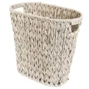 Wicker Trash Can, Waterproof Bathroom Trash Can, Wicker Waste Basket for
