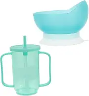 GRIRIW 1Set Disabled Patient Convalescent Feeding Cup Bowl Safe Liquid Feeding for Bedridden Elderly Care Spill Design Kit