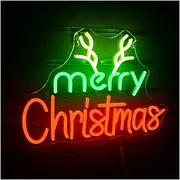 Hanging Art Neon Signs Merry Christmas Neon Sign Led Santa Hat Neon Lights For Wall Decor Signs For Bedroom Home Party Decorations -