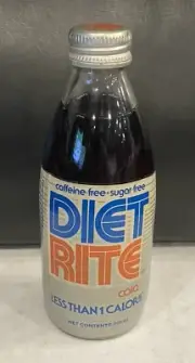 Rare Vintage Diet Rite Soda Pop Soft Drink Bottle Saudi Arabia UAE Dubai Arab