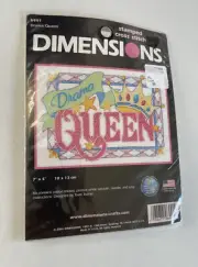DIMENSIONS Stamped Cross Stitch Kit #6991 DRAMA QUEEN 7" x 5" NEW