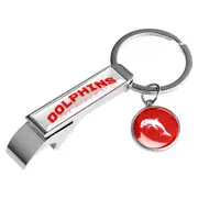 Dolphins NRL Metal Keyring Bottle opener with Pendant
