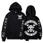 One Piece Monkey D. Luffy Hoodie Anime Cartoon Anime Front Pocket Graphic For Couple's Men's Women's Adults' Hot Stamping