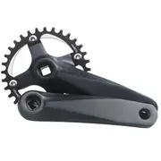 152mm Bicycle Crank Arm Bike Square Hole Crankset 32T Narrow Wide Single Speed Chainring Chainset,Black