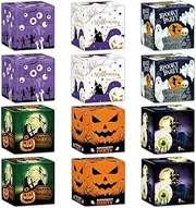 Yuanbigtai 12 Pcs Halloween Candy Boxes with Handles Trick or Treat Gift Boxes Happy Halloween Cookies Goodie Boxes for Kids Halloween Party Favor