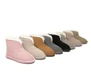 AUSTRALIAN SHEPHERD® UGG Slippers Sheepskin Wool Ankle Parker - Black / AU Ladies 12 / AU Men 10 / EU 43