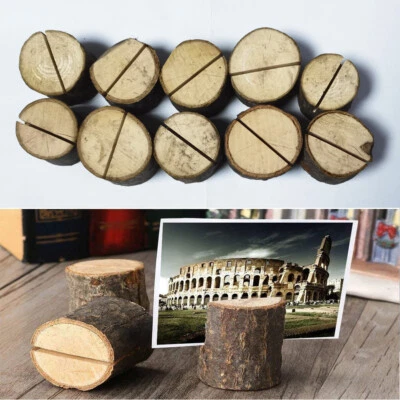10/100 Wooden Table Card Holder Stand Number Place Name Menu Wedding Party Decor