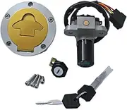 Ignition Key Switches for Ducati 749 999 S 900 SS 2003-2006 750 SS 1999 2004 2005 Ignition Switch Lock Gas Fuel Tank Cap Cover Set Ignition Barrel Key Switch(Complete Set)