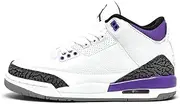 [Nike] Jordan Boy's Air Jordan 3 Retro (Big Kid) White/Black/Dark Iris/Cement Grey 7 Big Kid M