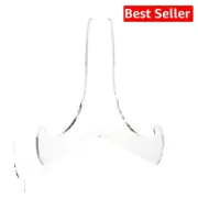 Versatile Clear Acrylic Display Easels, 3-Pack - 60-Degree Support for Plates