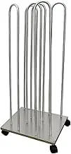 Universal 2 Side Storage Stacker Cart,Hanger Rack Stand Storage with 4 Brakes Universal Wheels for Laundry Room Retail(Silver)