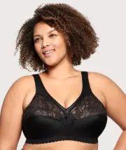 Glamorise Magiclift Original Wire-Free Support Bra - Black (Size 26G)