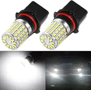 PHINLION Super Bright 3014 72-SMD P13W 12277 SH23W 6000K Xenon White LED DRL Driving Light Bulbs for 2010 2011 Camaro Daytime Running Lights, Pack of 2