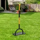 2-in-1 Manual Lawn Aerator Yard Aerator with 16-Spikes Yard Grass Plug Aerator