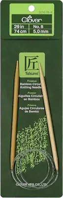 3016/29-08 Takumi Bamboo Circular 29-Inch Knitting Needles, Size 8