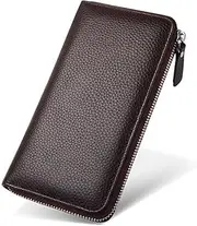 [SLEDEZ] Punk Wallet Business Casual Long Wallet Men's Clutch(Brown)