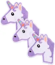 Gadpiparty 3Pcs Unicorn Fabric Patches for Clothing Bags Durable DIY Embroidery Stickers for Decor and Repair Fun Crafting with Safe Material
