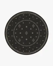 245' Round | Machine Washable Runner Rug | Kid & Pet Friendly | Indoor Rug | Alma Soft Black Flatwoven Rug | Ruggable