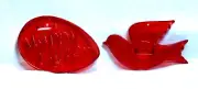 HRM Vintage Design Plastic Cookie Cutters - Happy Easter Egg & Peace Dove
