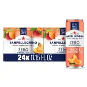 Sanpellegrino Flavored Sparkling Drink 11.15 Fl Oz Pack of 24 Made in Italy